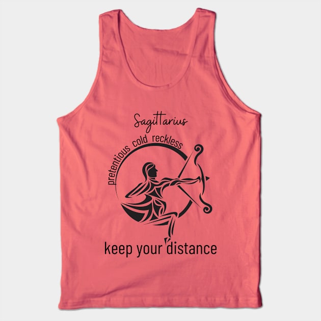 Funny Zodiac - Sagittarius Tank Top by Slightly Unhinged